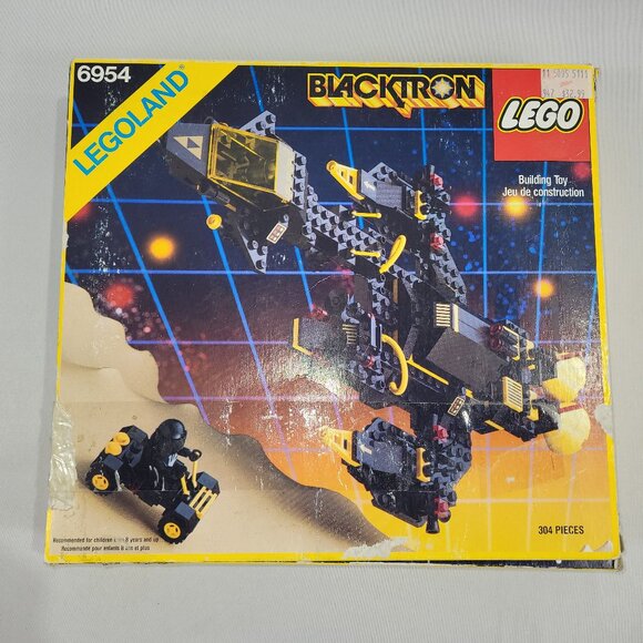 Legoland 6954 Blacktron Renegade Space Ship Vintage 1987 Lego Building Toy - Picture 1 of 5